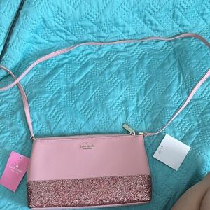 Kate Spade Pink and Glitter Crossbody Bag